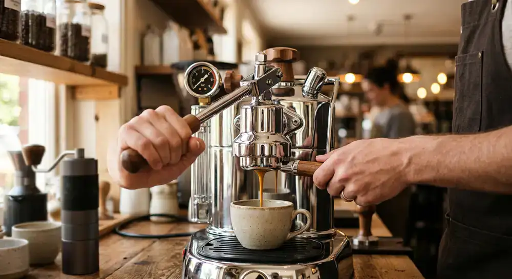 Máquina de café manual de alta precisão